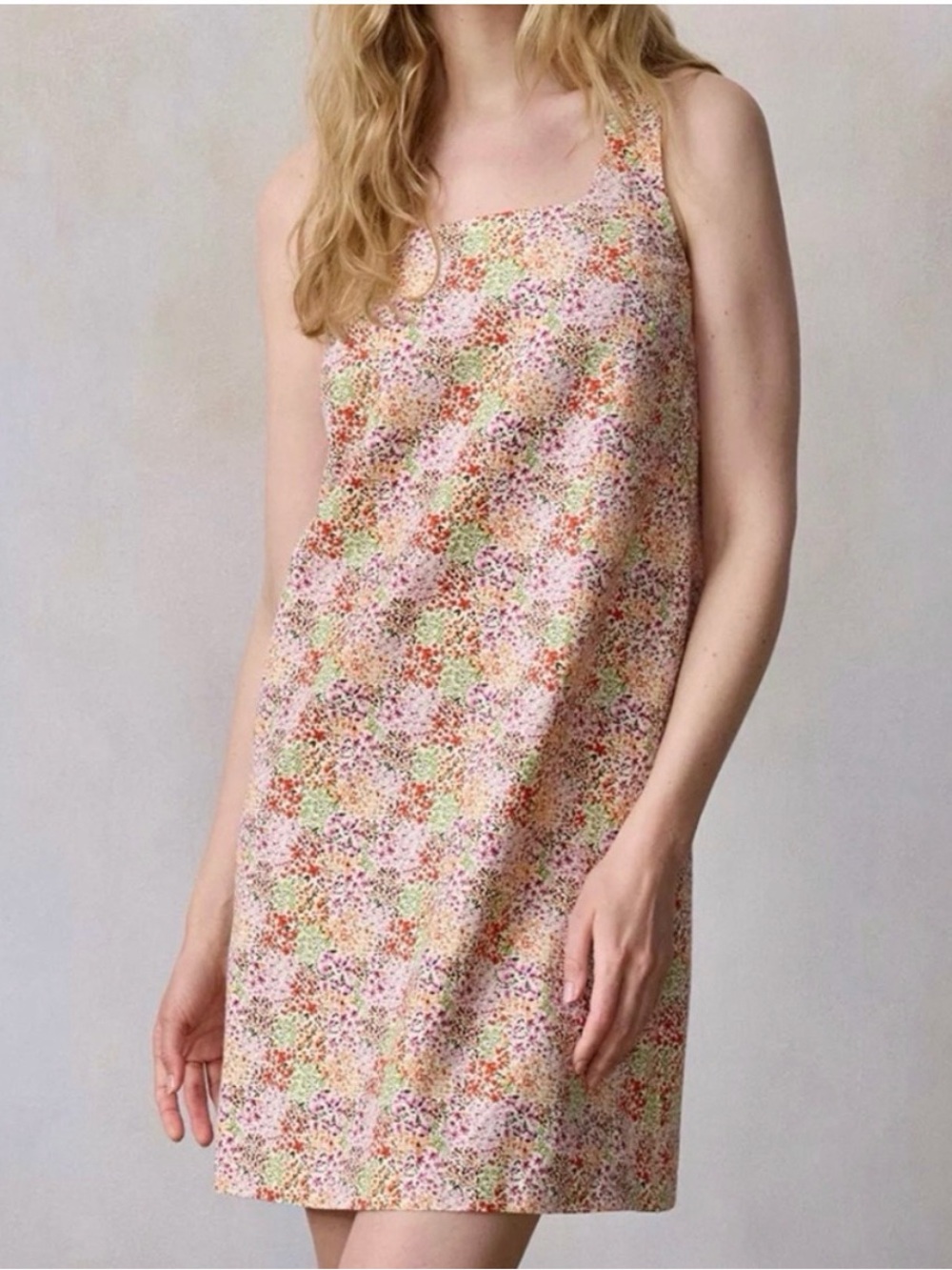 LC Lauren Conrad Floral Linen Sleeveless Dress